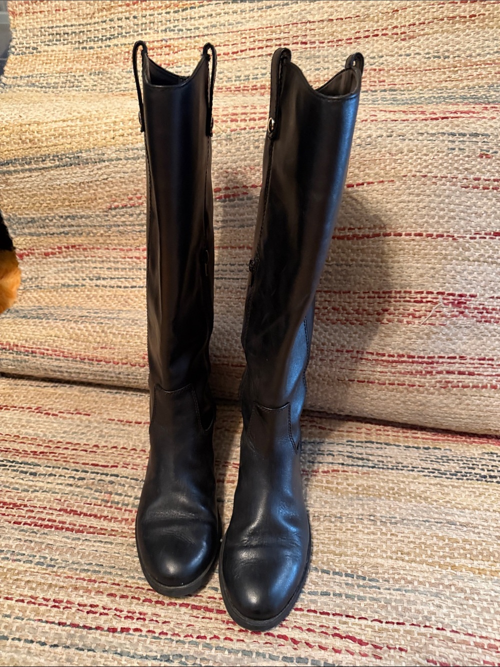 INC International Concepts Tall Black Over-the-Knee Leather Boots